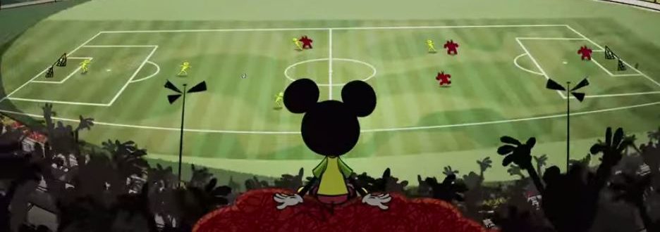 Mickey assistindo a Copa
