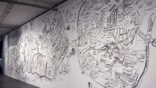 mapa da entrada na Bienal