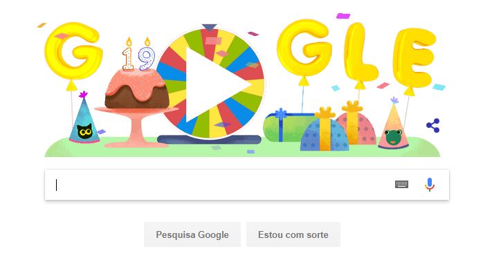 Comemoração do Aniversário do Google 27/09